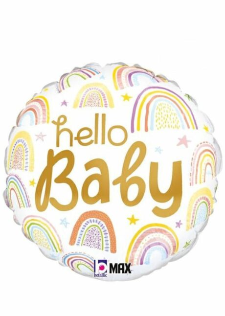 ballon hello baby, ballon baby shower, ballon gender reveal, Ballon Baby Shower Hello Baby, en Aluminium