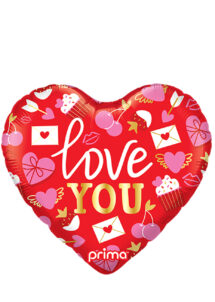 ballon coeur, ballon hélium, ballon saint Valentin, ballon mylar, ballon à l'hélium, ballons coeurs, ballon coeur rouge, ballon i love you