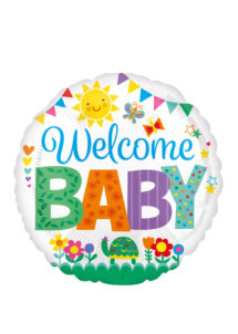 ballon hélium, ballon baby shower, ballon naissance,, Ballon Baby Shower, Welcome Baby, en Aluminium