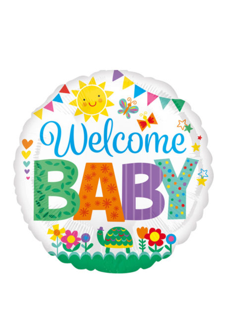 ballon hélium, ballon baby shower, ballon naissance,, Ballon Baby Shower, Welcome Baby, en Aluminium