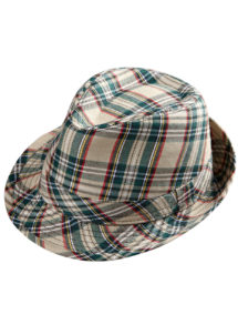 chapeau écossais, chapeau à carreaux déguisement, chapeau en tissu à carreaux, chapeau écossais déguisement, chapeau borsalino, Chapeau Ecossais, Borsalino à Carreaux Beiges