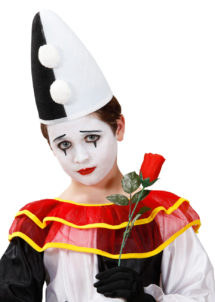 chapeau de pierrot pour enfant, chapeau de pierrot, chapeau arlequin, chapeau mime, chapeau clown enfant