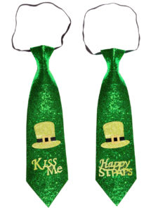 cravate saint patrick, accessoire saint patrick, cravate Irish, Cravate Saint Patrick, Kiss Me et Happy St Pat’s