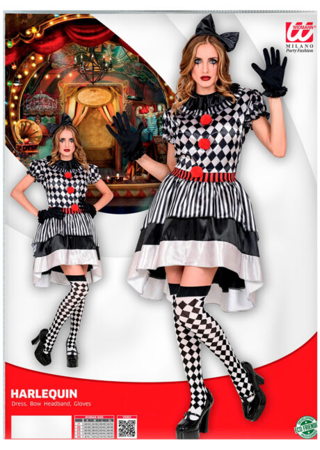 WIDMANN Deguisement carnaval - costume Arlequin Adulte - S pas cher 