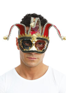 masque vénitien joker, masque joker carnaval, loup carnaval de venise, loup pour homme