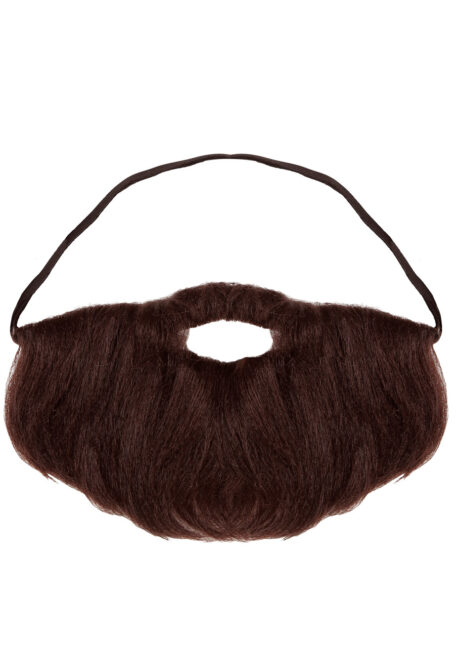 fausse barbe châtain, barbe châtain, postiche, barbe moustache, Barbe Châtain Courte, Multi-Personnages