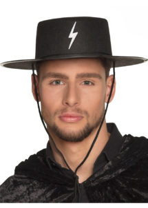 chapeau de zorro, accessoire déguisement zorro, déguisement de zorro, chapeau de zorro pour adulte, chapeau de zoro, Chapeau de Zorro, Feutre