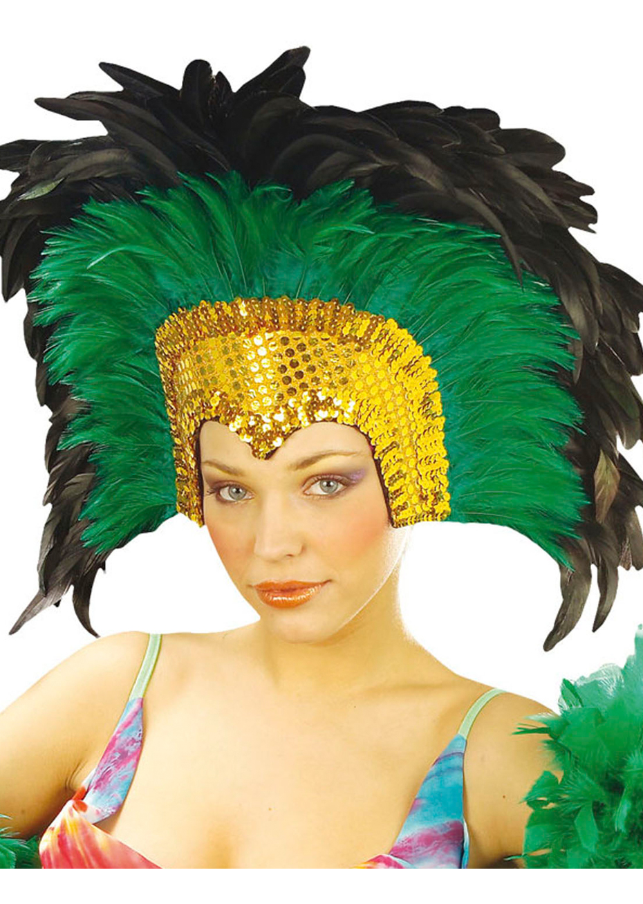 Tiare Étoile Paillettes Avec Plumes - Déguisement Fête Nouvel An