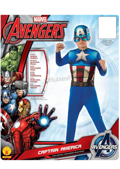 déguisement captain America enfant, déguisement super héros garçon, déguisement super héros enfants, costume Captain America, Déguisement de Captain America, Gamme Standard, Garçon