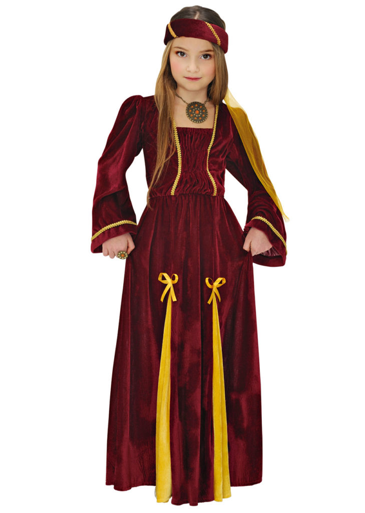 Deguisement Princesse Medievale Bordeaux Fille main image 1