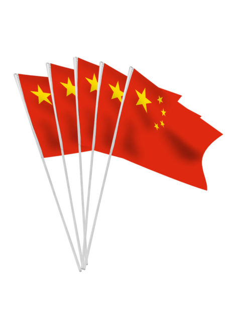 drapeau chinois, drapeau de table chine, drapeau de table chinois, drapeau décoration chine, drapeau décoration chinoise, drapeau chinois à agiter, petit drapeau chinois, Drapeau de la Chine x 10, Drapeaux de Table