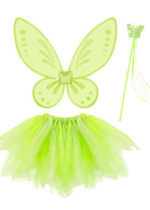 déguisement fée pour enfant, ailes de fée verte pour fille, kit de déguisement fée clochette, ailes de fée clochette pour enfant, ailes de fée pour enfant