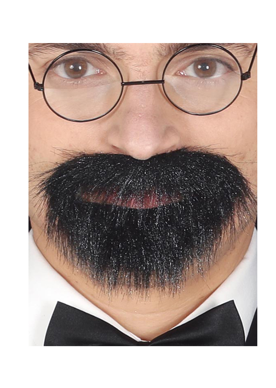 Lot De 6 Fausses Barbes De Bouc Autocollantes Noires - Accessoire Déguisement Halloween, Cosplay