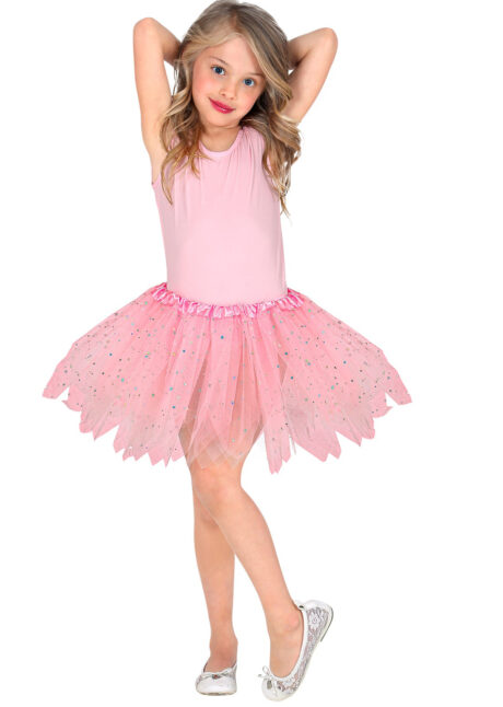 Tutu enfant, tutu rose fille, tutu rose paillettes fille, Tutu Rose de Danseuse, en Tulle, Fille
