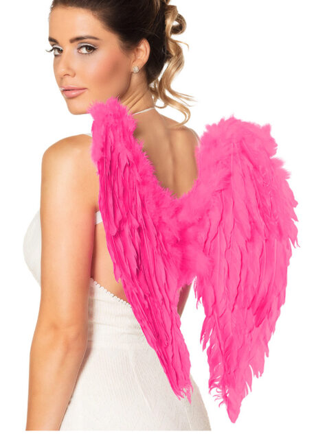 ailes roses, ailes plumes, ailes d'ange roses, Ailes d’Ange, Rose Fuchsia, 50 cm