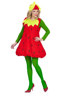 déguisement de fraise, déguisement fraise femme, déguisement fraise adulte, déguisement fruits, costume de fraise, Déguisement de Fraise, Combinaison Bouffante