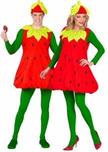 déguisement de fraise, costume fruit adulte, déguisement fruit et légume, Déguisement de Fraise avec Feuilles