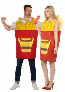 déguisement de frites, costume de frite, déguisement cornet de frite, déguisement humour, Déguisement Cornet de Frites