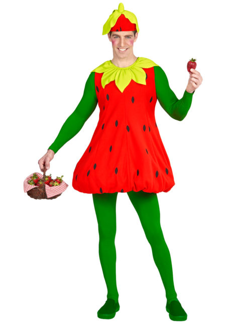 déguisement de fraise, déguisement fraise homme, déguisement fraise adulte, déguisement fruits, costume de fraise, Déguisement de Fraise, H