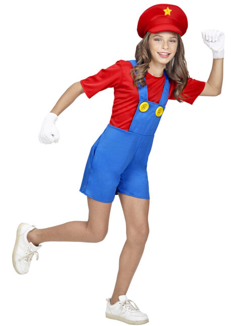 DEGUISEMENT-MARIO-FILLE-0869déguisement mario fille, costume de super mario enfant, déguisement plombier, Déguisement Mario Girl, Fille