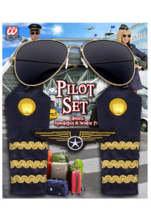 pilote, kit de pilote, lunettes de pilote, accessoire déguisement pilote, épaulettes de pilote, broche de pilote, accessoire déguisement de pilote