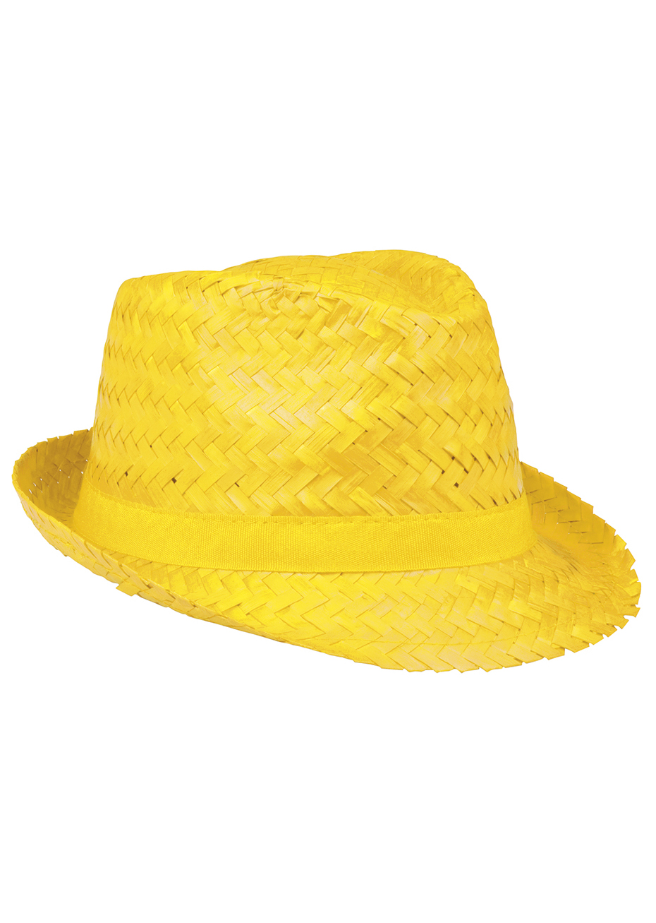 Chapeau Hawaï, Aruba, Paille Jaune Aux Feux de la Fête Paris