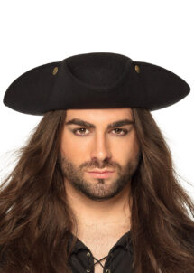 tricorne, chapeau tricorne, chapeau vénitien, tricorne de pirate