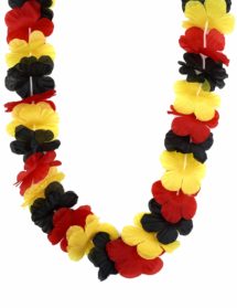 coupe du monde 2018, supporter Allemagne, accessoire supporter Allemagne, mondial 2018, Collier de Fleurs Supporter, Allemagne ou Belgique