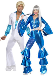déguisements disco, déguisement couple années 70, déguisements couples, déguisements abba, déguisement à deux disco, déguisement soirée à thème disco