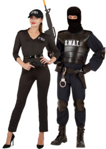 déguisements couples police, déguisement de policier et policier, déguisements à deux, déguisements soirées à thèmes, déguisements de policier, Déguisements Couple, Policiers, Swat et FBI