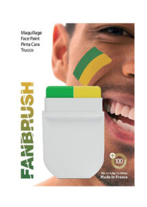 maquillage supporter Brésil, coupe du monde foot, coupe du monde rugby, euro, supporter Brésil
