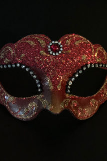 loup vénitien, masque vénitien, loup vénitien fait à la main, masque vénitien haute qualité, masque pour carnaval de venise, Vénitien Violetta, Rouge et Or