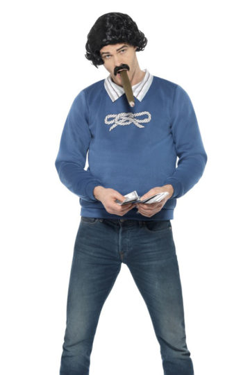 déguisement pablo escobar, déguisement série télé, déguisement colombien, déguisement avec perruque, déguisement de pablo escobar Déguisement de Pablo Escobar, avec Perruque