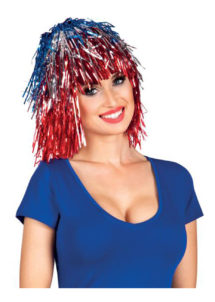 perruque france, perruque supporter france, perruque lamé france, perruque métal france, perruque supporter, perruque coupe du monde, Perruque Lamée, France