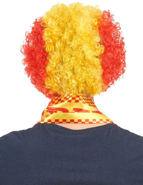 perruque supporter espagne, coupe du monde, accessoire coupe du monde, accessoire supporter espagnol, supporter espagne, accessoire supporter, perruque coupe du monde, Perruque de Supporter, Espagne