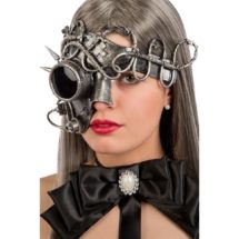 masque steampunk, masque halloween, masque steampunk acier, accessoire steampunk