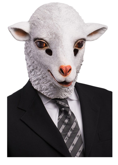 masque d'agneau, masque de mouton, masque animal, masques animaux, masque d'agneau, masque animal latex, Masque d’Agneau, Latex