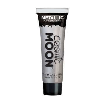 peinture corps et visage, peinture argent métal maquillage, maquillage moon, maquillage argent Peinture Corps et Visage, Moon Cosmic, Argent Métal