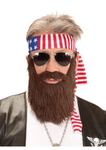 kit easy rider, barbe et bandeau de biker, barbe de biker, barbe easy rider