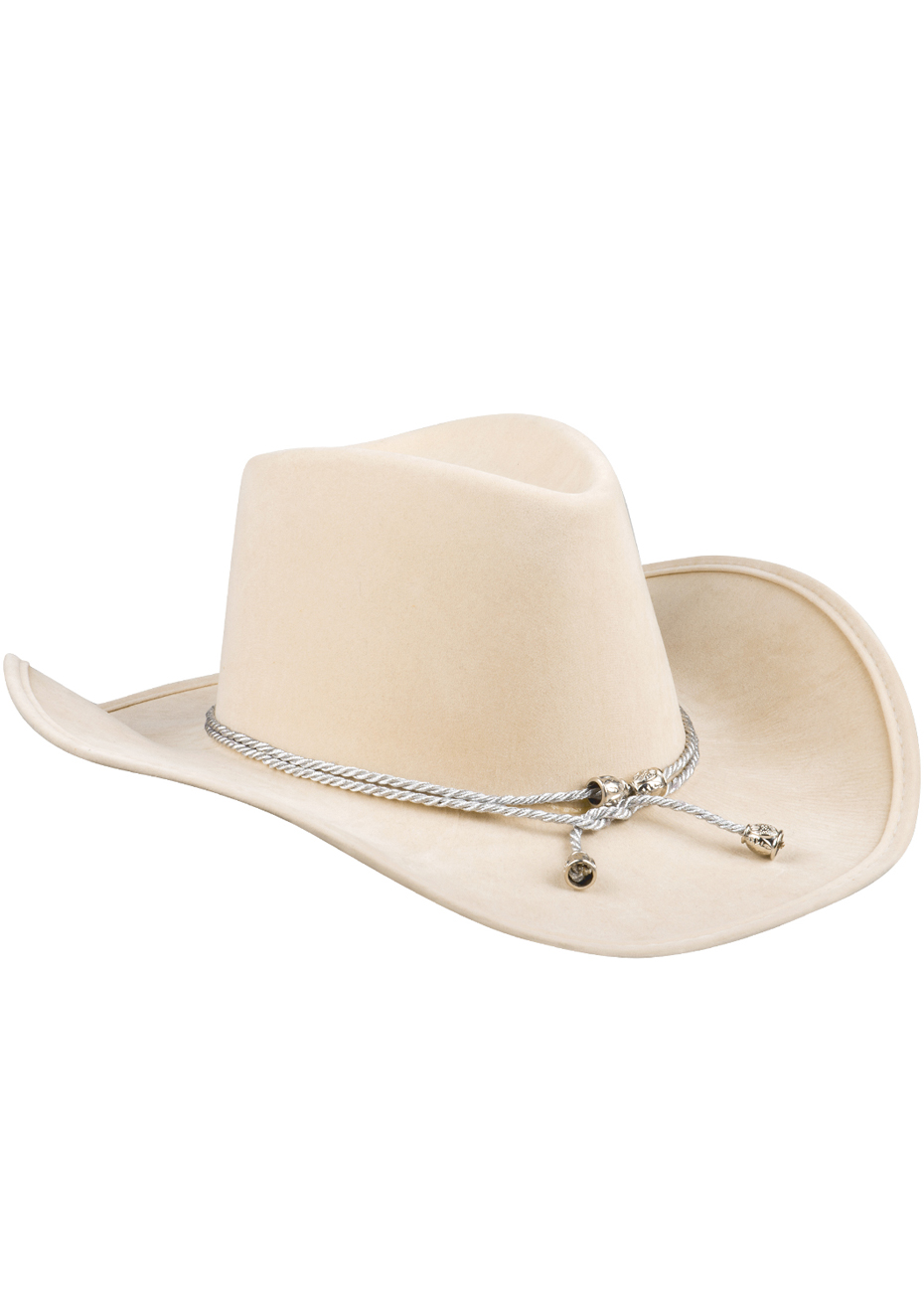 Boland Chapeau De Cowboy Fabulous Blanc Scintillant - Chapeau Western Pour Carnaval, Fête à Thème, Costume, Festival, Enterrement De Vie De Jeune Fille