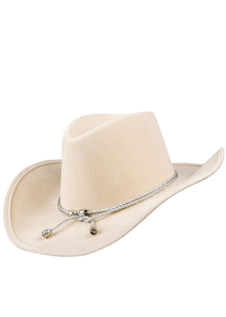 chapeau de cowboy, chapeau de cowboy blanc, Chapeau de Cowboy North Dakota, Blanc Cassé