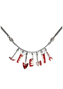 collier halloween, bijoux halloween, accessoire déguisement halloween, collier faux couteau, Collier Bloody Tools, Halloween