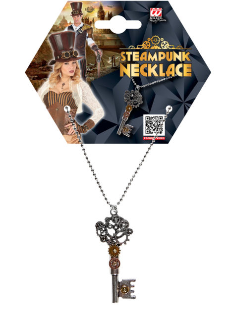 collier steampunk, collier clés, accessoire steampunk, soirée à thème steampunk, pendentif clé, Collier Steampunk, Pendentif Clé
