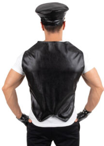 gilet de biker, gilet de rockeur, gilet simili cuir