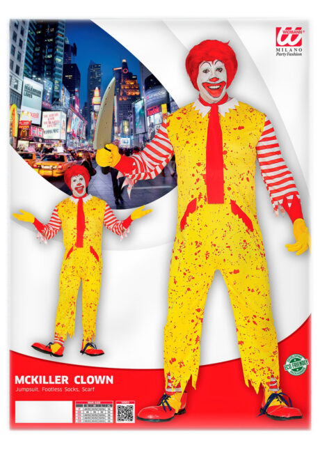 Déguisement Clown Ronald McDonald, Zombie - Aux Feux de la Fête - Paris