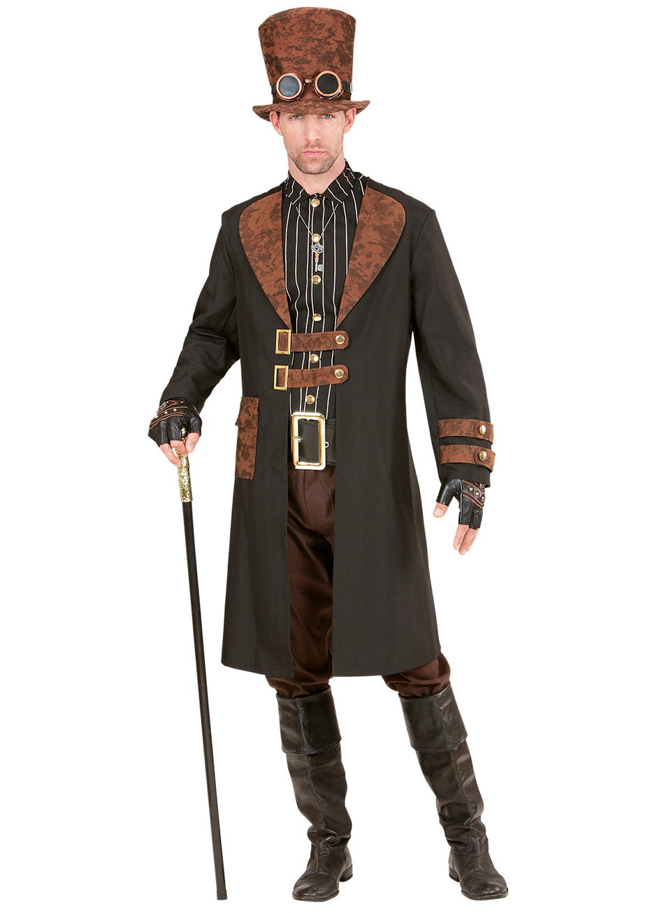 Déguisement Steampunk, Veste Noire Aux Feux de la Fête Paris