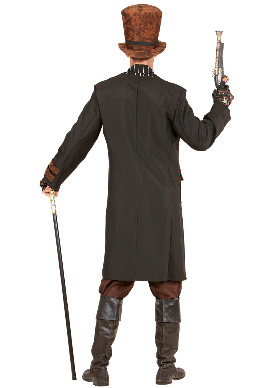 Déguisement Steampunk, Veste Noire Aux Feux de la Fête Paris