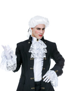 jabot en dentelle, faux col en dentelle, accessoire de marquis, accessoire de vampire, accessoire carnaval de venise, poignets en dentelle