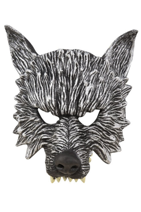 masque de loup mousse latex, masque de loup halloween, demi masque de loup, Masque de Loup Garou, Demi Visage