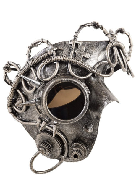masque steampunk, masque halloween, masque steampunk acier, accessoire steampunk, Masque Steampunk Hublot